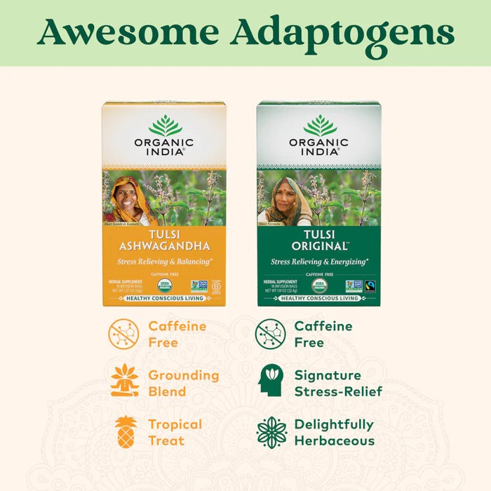 Tulsi Original Tea 18 Bags – Organic Herbal Tea for Stress Relief, Immunity Boost, and Daily Wellness