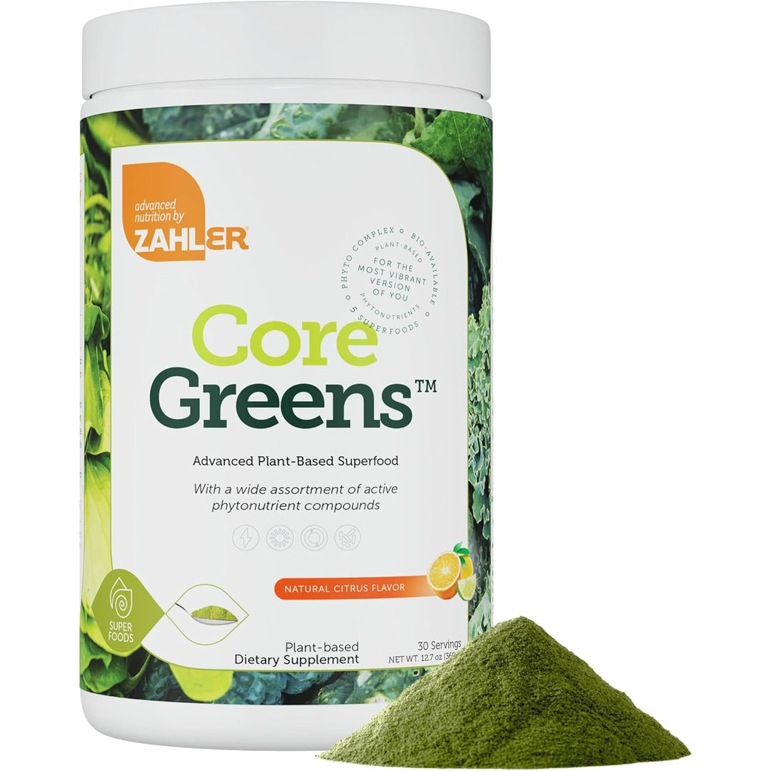 Core Greens Powder by Zahler – 30 Servings of Alkalizing Superfoods for Detox, Energy, and Overall Wellness