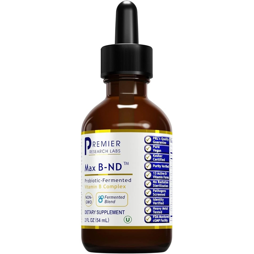 Max B-ND 2 fl oz – Premier Research Labs Liquid Vitamin B Complex for Energy, Stress Relief, and Immune Support