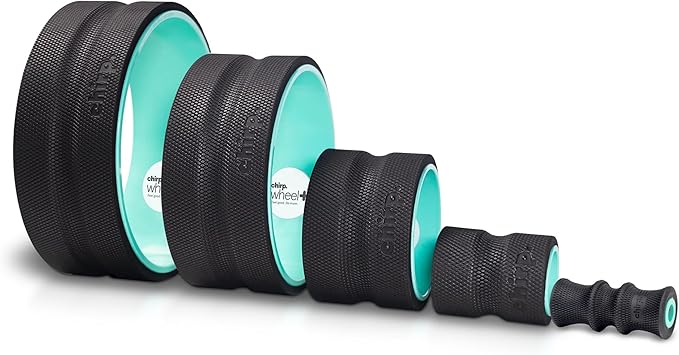 Chirp Wheel + Foam Roller 5-Pack - Targeted Back Foam Roller for Back Pain Relief, Deep Tissue Muscle Massage, Trigger Point Round Foam Roller