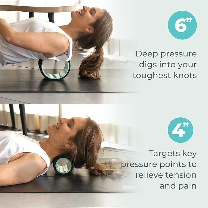 Chirp Wheel + Foam Roller 5-Pack - Targeted Back Foam Roller for Back Pain Relief, Deep Tissue Muscle Massage, Trigger Point Round Foam Roller