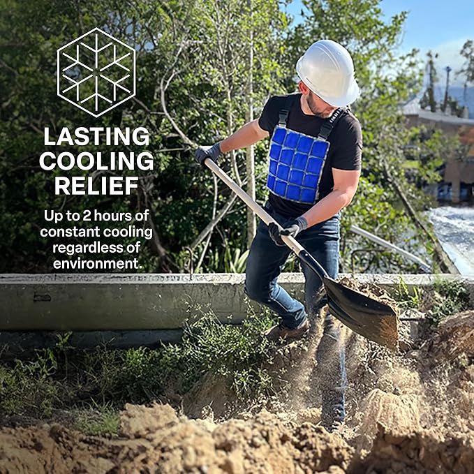 COLD FACTOR Ice Pack Cooling Vest for Men & Women—Lightweight, Adjustable Phase Change Cooling Vest for Hot Weather, Athletes, Outdoor Work, Industrial Use - Breathable Technology, Functional, Stylish