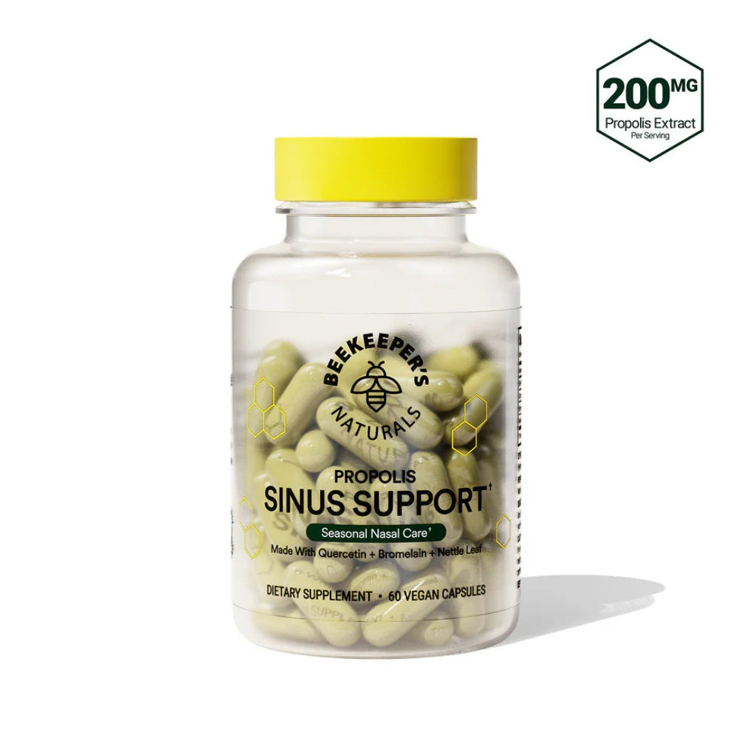 BeeKeeper's Natural Propolis Sinus Support – 60 Capsules, Natural Sinus Relief with Pure Propolis