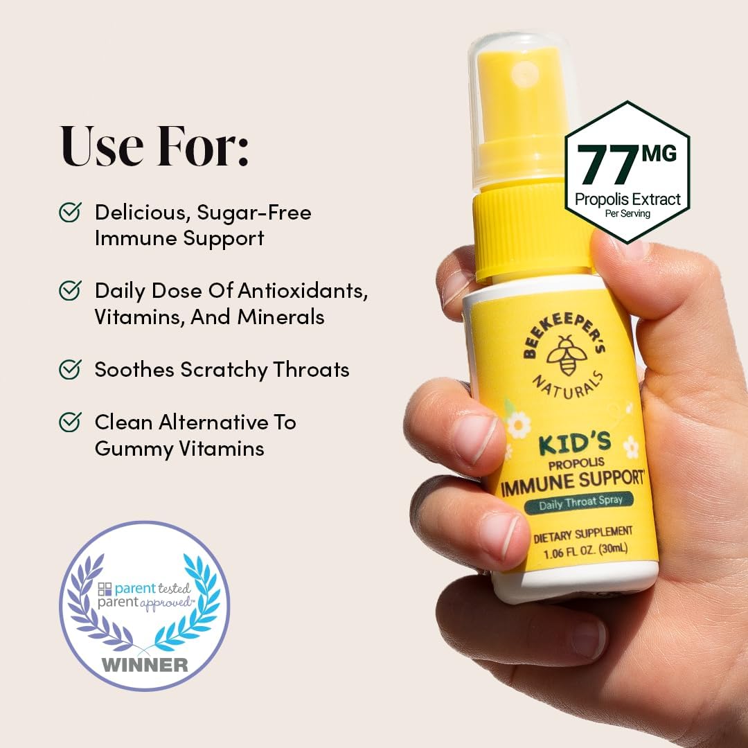 Beekeeper's Natural Kids Propolis Immune Support – 100% Pure Propolis Extract for Children's Natural Immune Boost, 1.06 fl oz