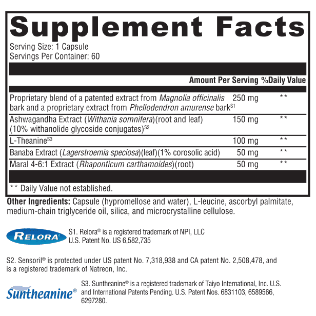 Ultraplex Cortisol 60 Vegetarian Capsules
