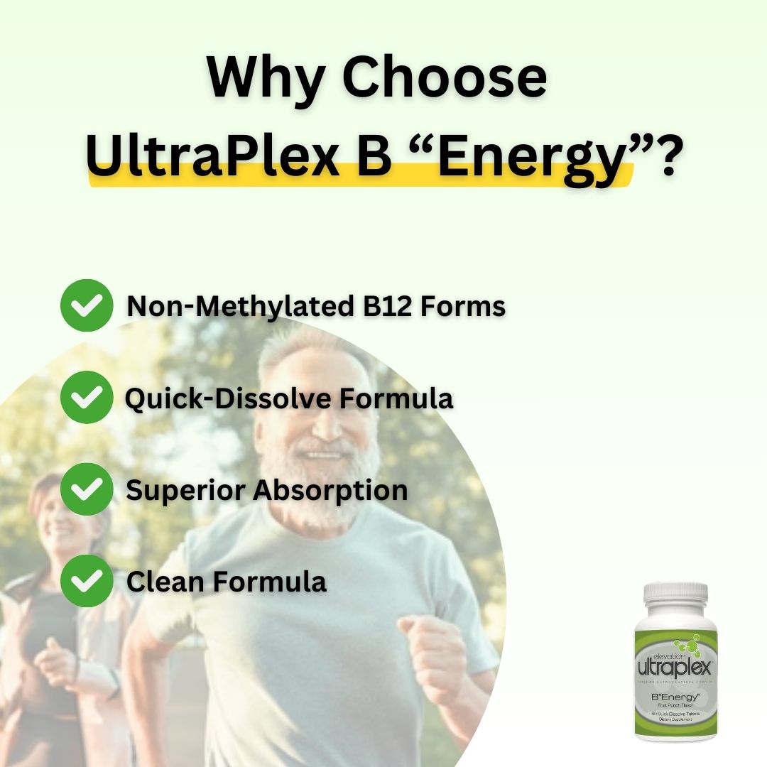 UltraPlex B "Energy" – Advanced B-Vitamin Complex for Daily Energy Support | 60 Quick-Dissolve Tablets