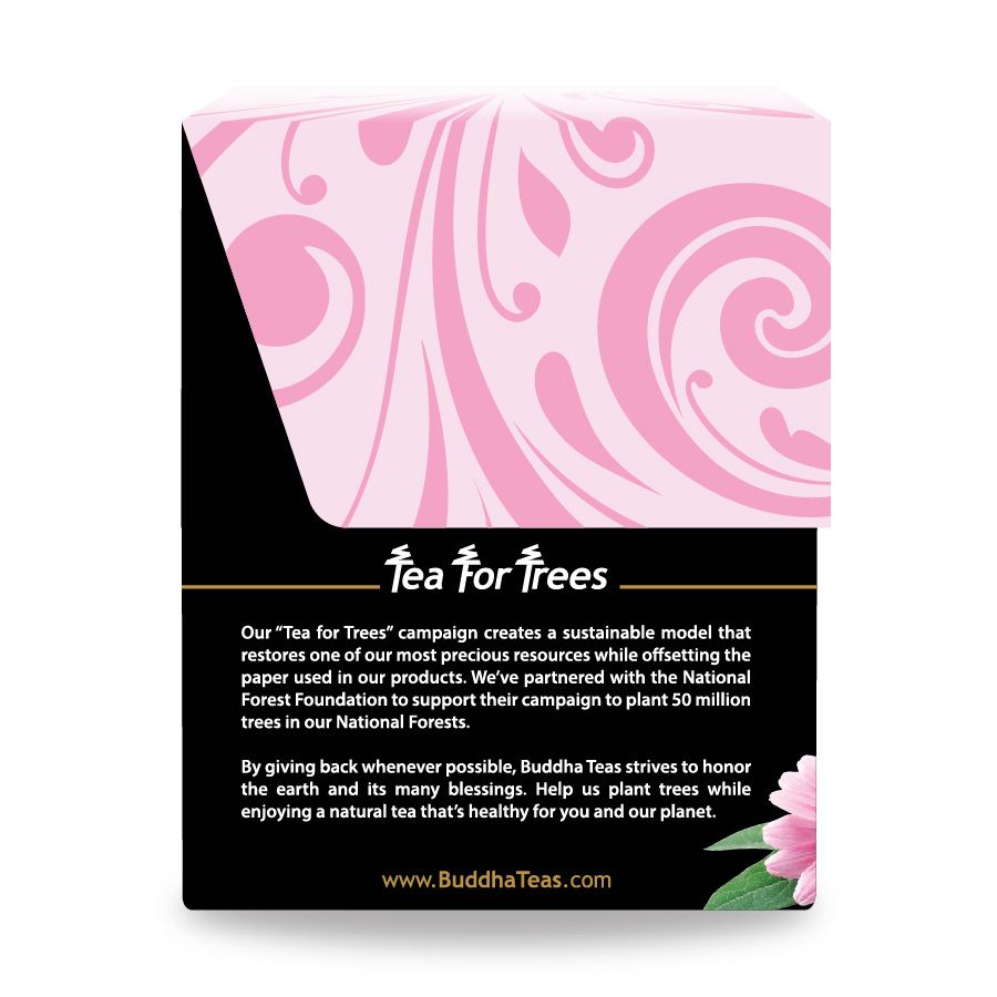 Buddha Teas Echinacea Elderberry Tea – Immune-Boosting Herbal Blend 18 Bags