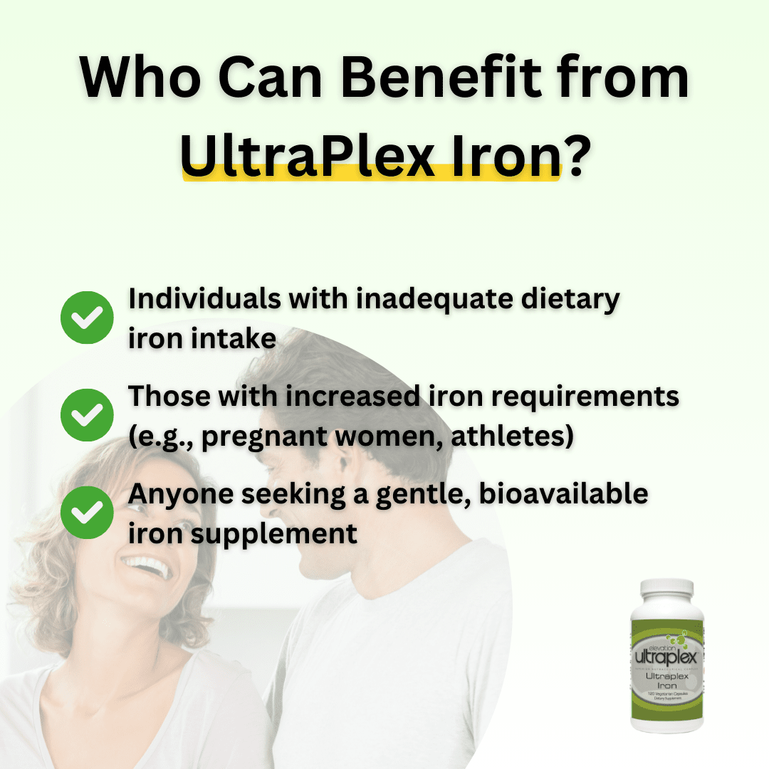 UltraPlex Iron 120 Vegetarian Capsules – Natural Iron Supplement for Energy & Immune Support