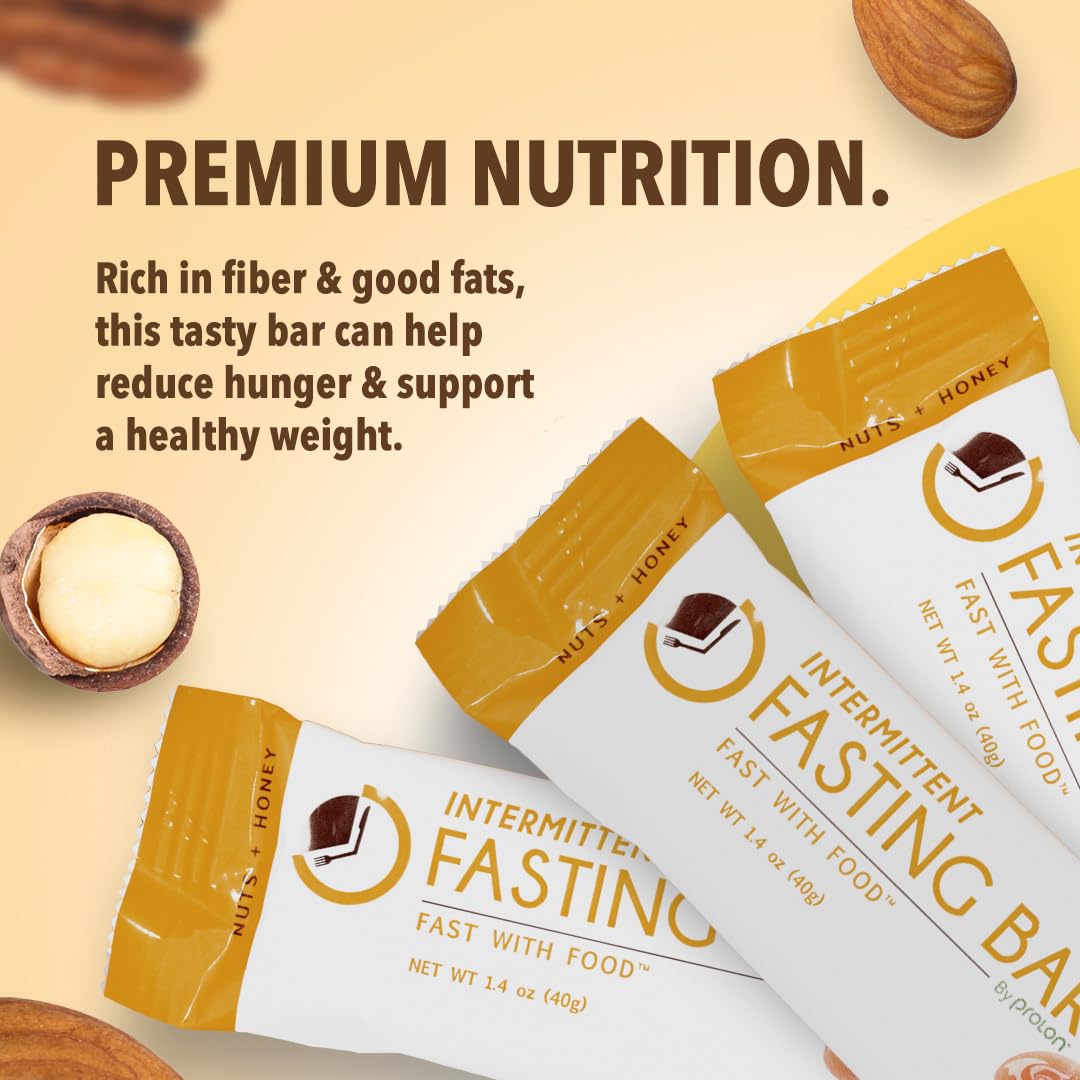 Prolon Fasting Bar Nuts & Honey – 12 Bars for Intermittent Fasting, Energy, and Nutritional Support