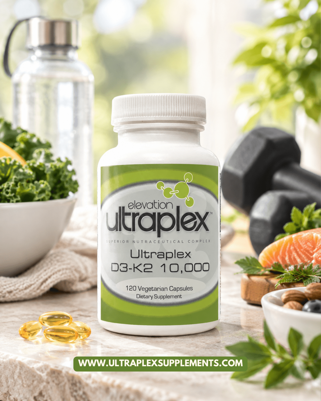 UltraPlex D3-K2 10,000 | High-Potency Vitamin D3 + K2 Supplement