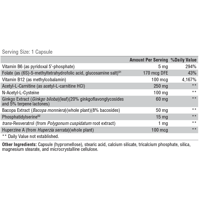 Ultraplex Memory 60 Vegetarian Capsules