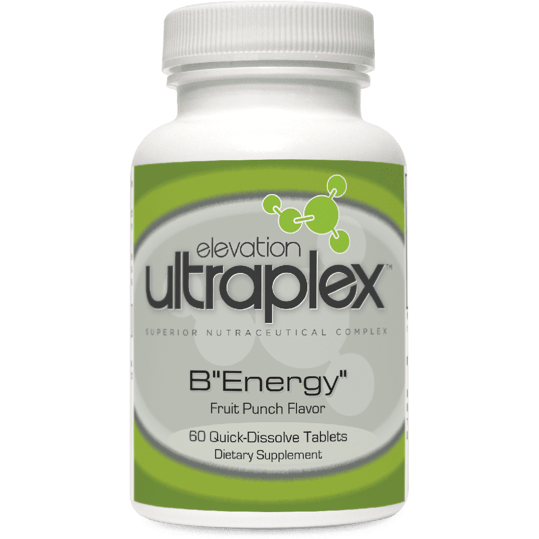 Front view of the UltraPlex B Energy bottle showcasing the advanced B-vitamin complex label.