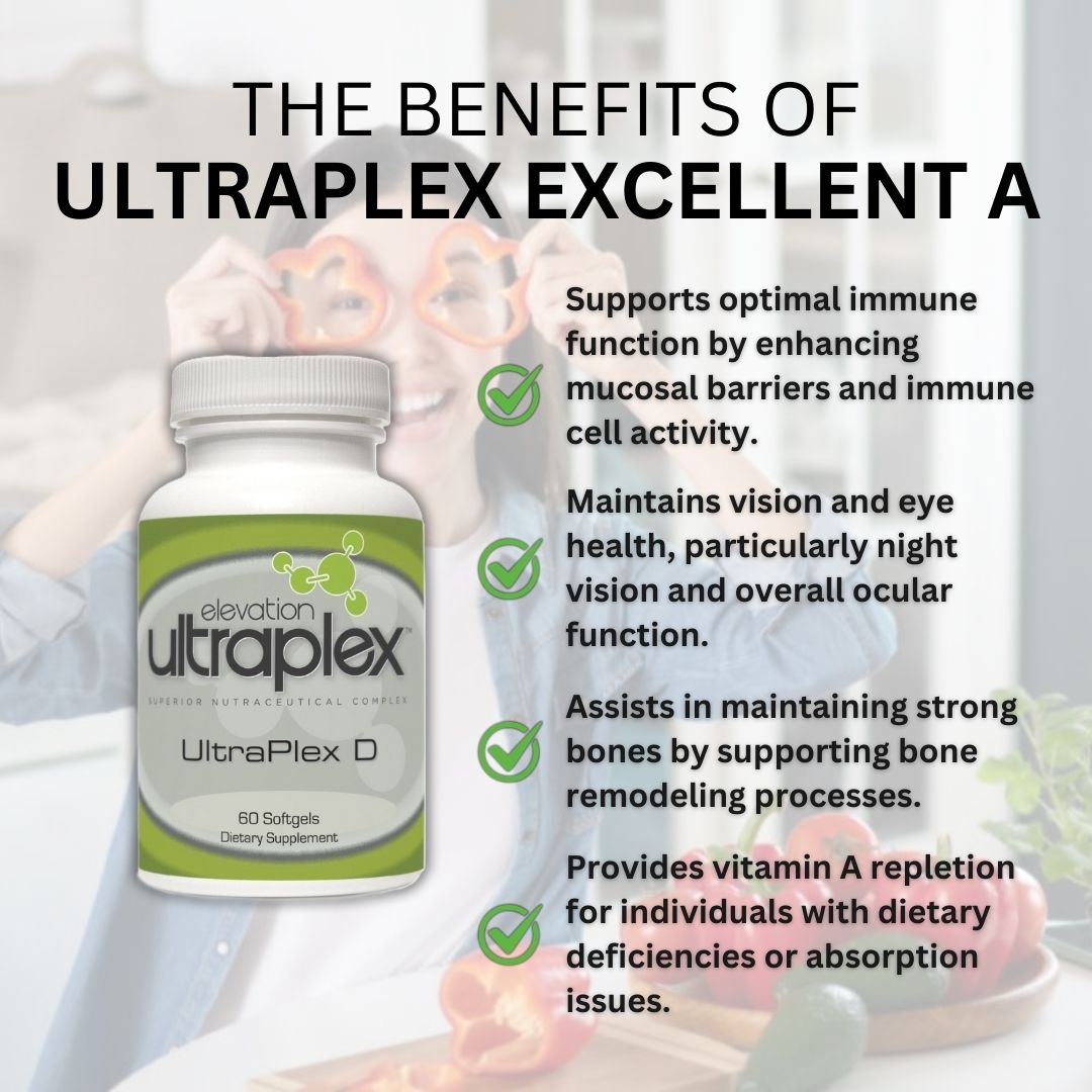UltraPlex Excellent A 3,000 IU – 60 Capsules for Vision, Immune & Cellular Support