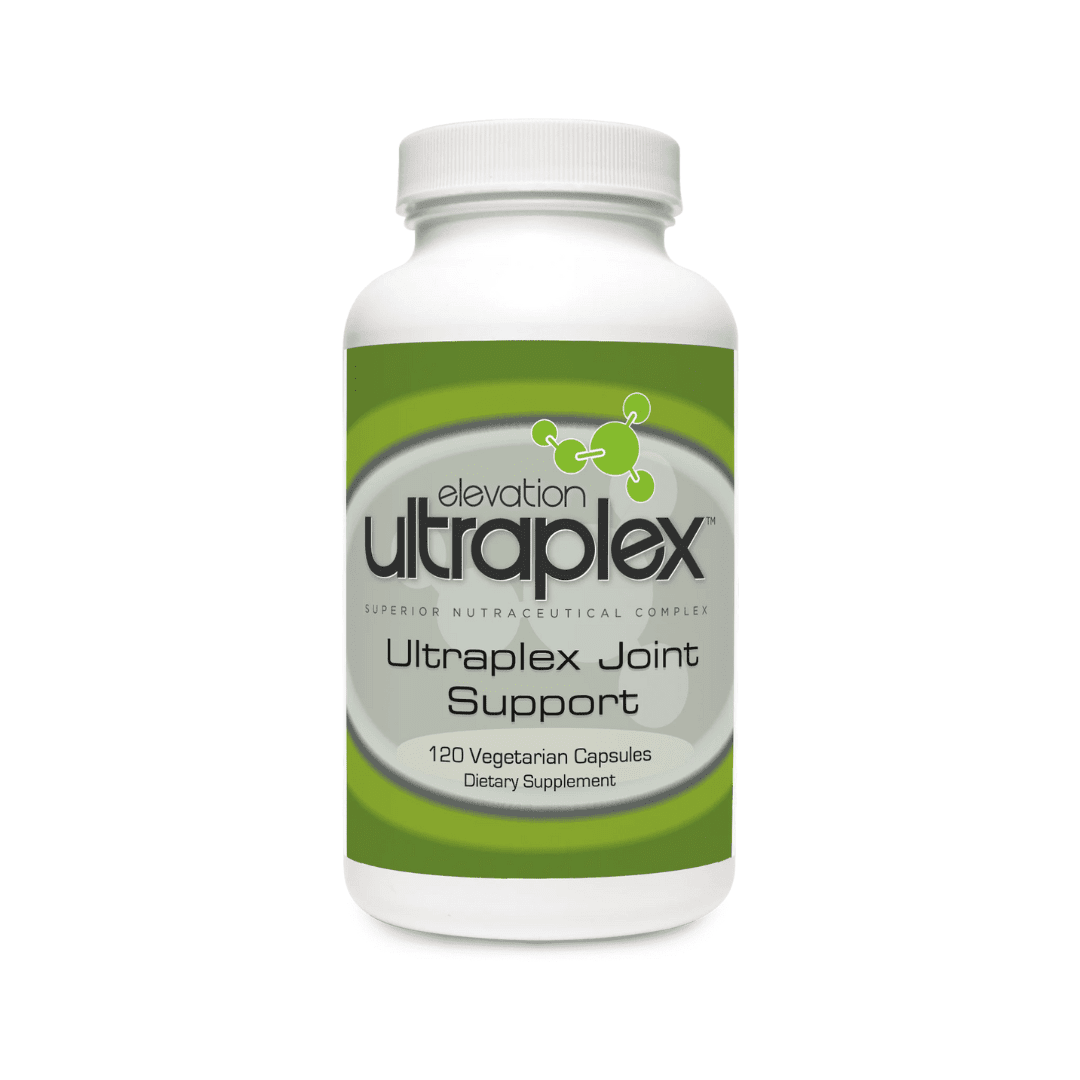 UltraPlex Joint Support/Recovery (120 vegetarian capsules) bottle with a clear label for joint health and mobility.