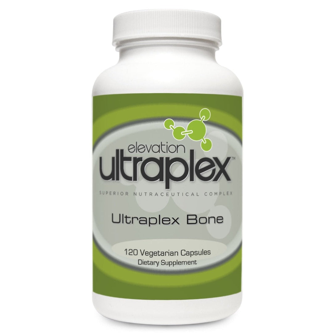 UltraPlex Bone (120 capsules) bottle with a premium bone health formula for strength and density support.